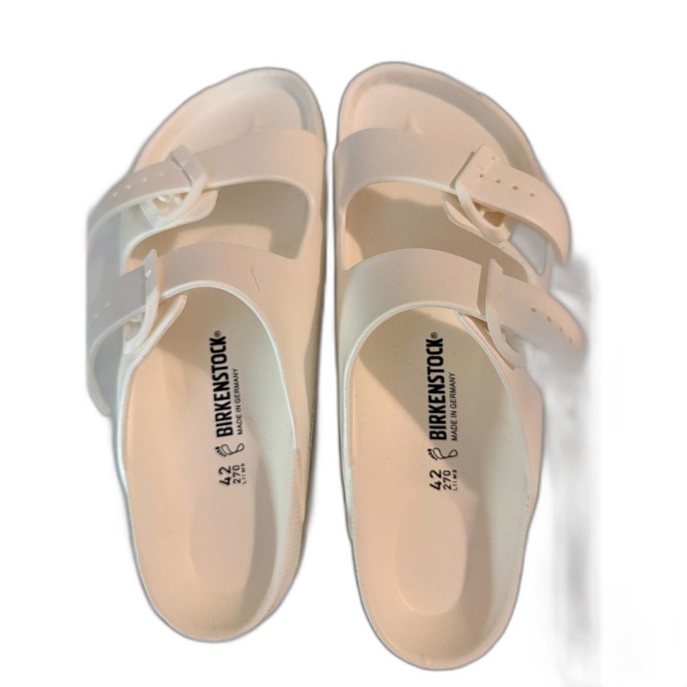 200.Birkenstock Arizona EVA White Sandals EU 42 Women's 11 Men's 9 NWOT